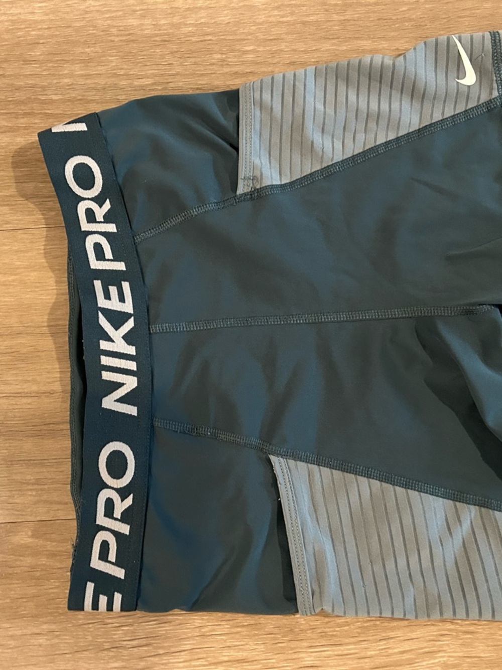 Nike Pro’s High-Waisted Shorts - Teal (pilling on inside, discontinued color)
